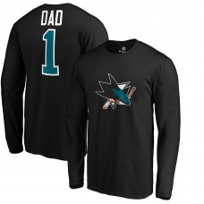 Футболка с длинным рукавом San Jose Sharks Black #1 Dad