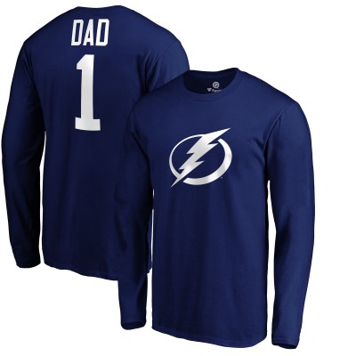 Футболка Tampa Bay Lightning Blue #1 Dad Long Sleeve
