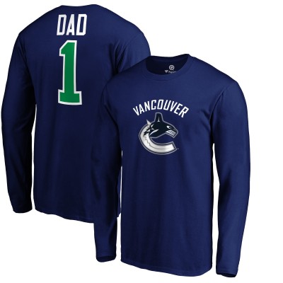 Футболка с длинным рукавом Vancouver Canucks #1 Dad - Blue