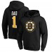 Boston Bruins Black #1 Dad Pullover Hoodie