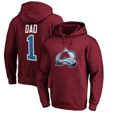 Colorado Avalanche Burgundy #1 Dad Pullover Hoodie Colorado Avalanche Burgundy #1 Dad Pullover Hoodie