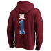 Colorado Avalanche Burgundy #1 Dad Pullover Hoodie