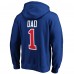 New York Rangers Blue #1 Dad Pullover Hoodie