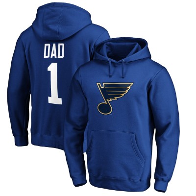 Толстовка с капюшоном St. Louis Blues #1 Dad - Blue