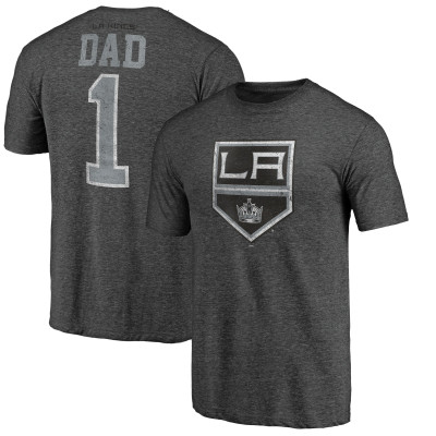 Los Angeles Kings Charcoal Greatest Dad Tri-Blend T-Shirt