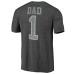 Los Angeles Kings Charcoal Greatest Dad Tri-Blend T-Shirt