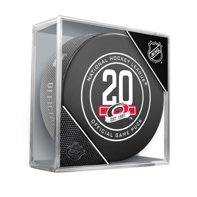 Шайба Carolina Hurricanes Fanatics Authentic Unsigned Inglasco 20th Anniversary Season Official Game