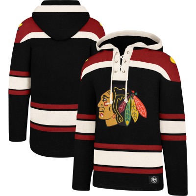 Толстовка Chicago Blackhawks 47 Black Superior Lacer