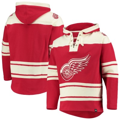 Detroit Red Wings 47 Red Superior Lacer Hoodie