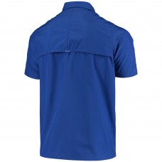 St. Louis Blues Antigua Kickoff Fishing Button-Up Shirt - Blue