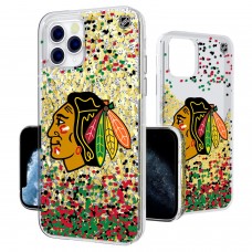 Чехол на iPhone NHL Chicago Blackhawks Confetti Glitter