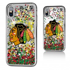 Чехол на iPhone NHL Chicago Blackhawks Confetti Glitter