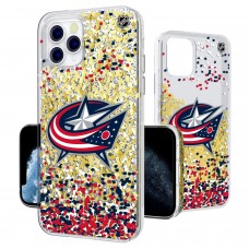 Чехол на iPhone NHL Columbus Blue Jackets Confetti Glitter