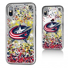 Чехол на iPhone NHL Columbus Blue Jackets Confetti Glitter