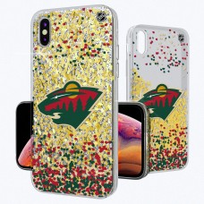 Чехол на телефон Minnesota Wild iPhone Confetti Glitter