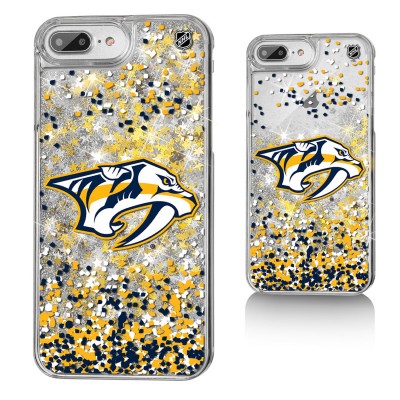 Чехол на iPhone NHL  Nashville Predators Confetti Glitter - оригинальные мобильные аксессуары НХЛ