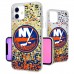Чехол на iPhone NHL  New York Islanders Confetti Glitter - оригинальные мобильные аксессуары НХЛ