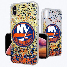 Чехол на iPhone NHL New York Islanders Confetti Glitter