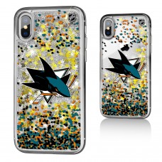 Чехол на iPhone NHL San Jose Sharks Confetti Glitter