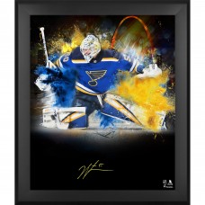 Autographed St. Louis Blues Jordan Binnington Fanatics Authentic Framed 20 x 24 In Focus Photograph