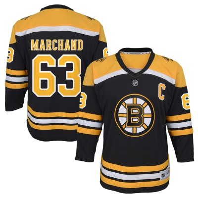Игровая джерси Youth Boston Bruins Brad Marchand Black Home Replica Player