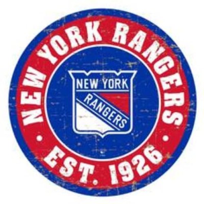New York Rangers 22 Vintage Wall Sign