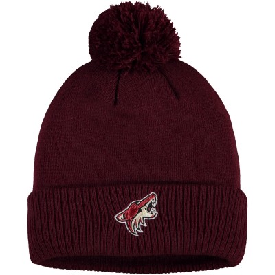 Шапка с помпоном Arizona Coyotes adidas Primary Logo Cuffed - Garnet