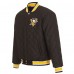 Pittsburgh Penguins JH Design 5-Time Stanley Cup Champions Reversible Wool Jacket with Embroidered Logo - Black