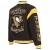 Pittsburgh Penguins JH Design 5-Time Stanley Cup Champions Reversible Wool Jacket with Embroidered Logo - Black