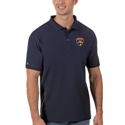 Футболка поло Florida Panthers Antigua Legacy Pique - Navy - оригинальные футболки Флорида Пантерз