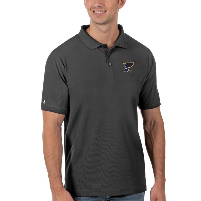 Футболка поло St. Louis Blues Antigua Legacy Pique - Charcoal