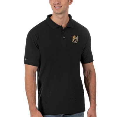 Футболка поло Vegas Golden Knights Antigua Legacy Pique - Black