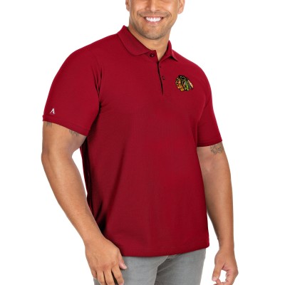 Поло больших размеров Chicago Blackhawks Antigua - Red - оригинальные футболки Чикаго Блэкхокс
