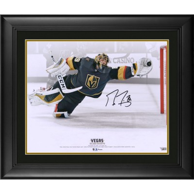 Autographed Vegas Golden Knights Marc-Andre Fleury Fanatics Authentic Framed 16 x 20 Diving Save Photograph