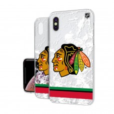 Чехол на телефон Chicago Blackhawks iPhone Stripe Clear Ice