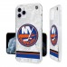Чехол на iPhone NHL  New York Islanders Stripe Clear Ice - оригинальные мобильные аксессуары НХЛ