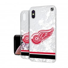 Чехол на телефон Detroit Red Wings iPhone Stripe Clear Ice