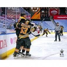Unsigned Boston Bruins Patrice Bergeron Fanatics Authentic 2020 Stanley Cup Playoffs Game 1 vs. Carolina Hurricanes Overtime Game-Winning Goal Celebration Photograph