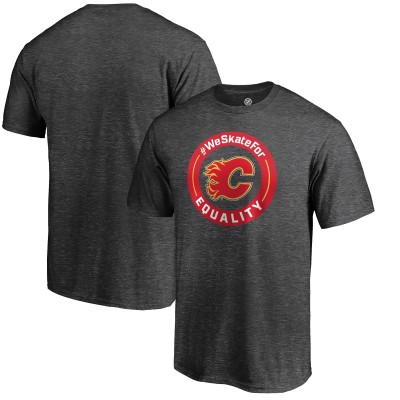 Calgary Flames Heather Gray #WeSkateFor T-Shirt