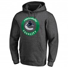 Vancouver Canucks Heather Gray #WeSkateFor Pullover Hoodie