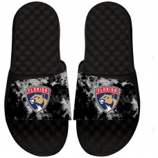 Florida Panthers ISlide Youth Acid Wash Slide Sandals - Black
