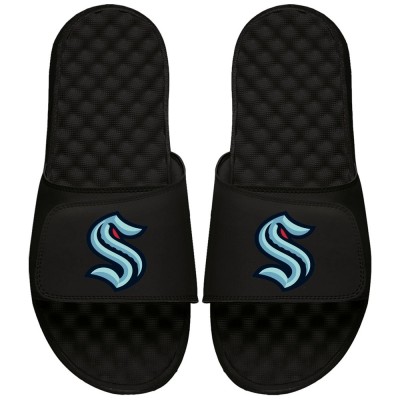 Seattle Kraken ISlide Black Primary Logo Slide Sandals