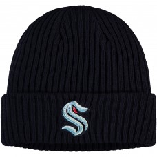 Seattle Kraken Fanatics Navy Core Primary Logo Cuffed Knit Hat