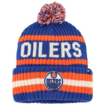 Шапка с помпоном Edmonton Oilers 47 Royal/Orange Bering