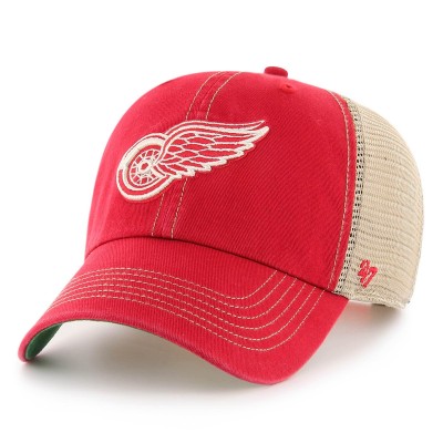 Detroit Red Wings 47 Red Trawler Clean Up Trucker Snapback Hat