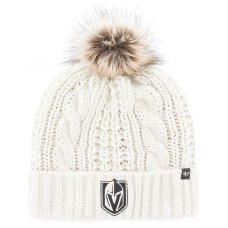 Женская шапка с помпоном Vegas Golden Knights 47 White Logo Meeko Cuffed