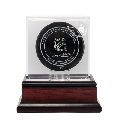 Ottawa Senators Fanatics Authentic (2020-Present) Mahogany Hockey Puck Logo Display Case