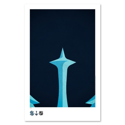 Seattle Kraken 11 x 17 Minimalist Art Poster
