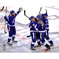 Unsigned Tampa Bay Lightning Victor Hedman Fanatics Authentic 2020 Stanley Cup Playoffs Game 5 vs. Boston Bruins Series-Clinching Goal Celebration Photograph