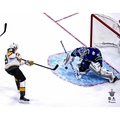 Unsigned Vancouver Canucks Thatcher Demko Fanatics Authentic 2020 Stanley Cup Playoffs Game 6 vs. Vegas Golden Knights Making Save Photograph